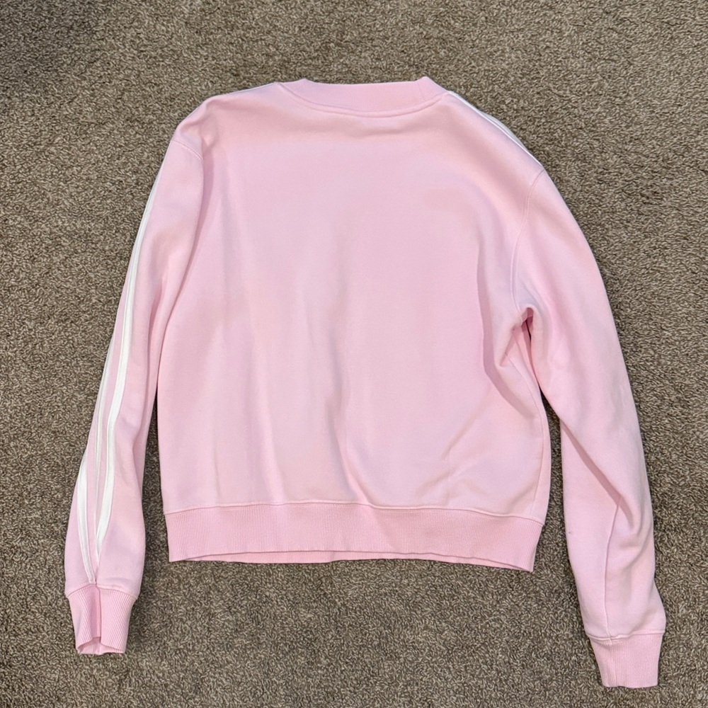 Adidas Light Pink Crewneck with White Accents - Picture 4 of 4